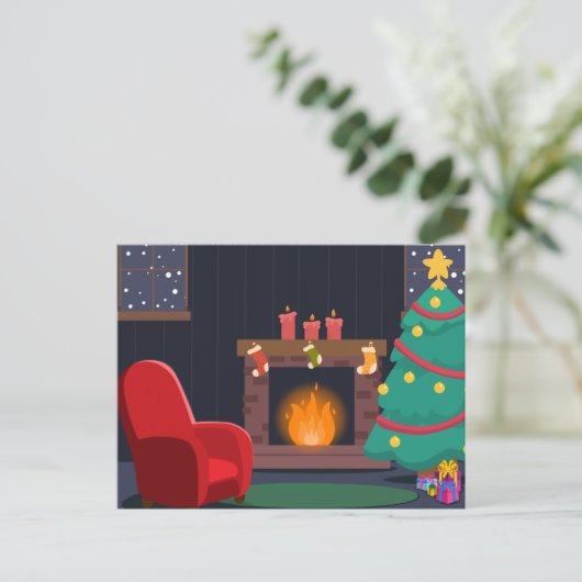 feliz navidad feestdagenkaart (Staand voorkant)