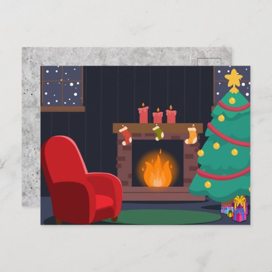 feliz navidad feestdagenkaart (Voorkant / Achterkant)