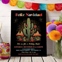 Feliz navidad Fiesta Cactus woestijnavond