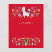 Feliz Navidad Fiesta Invitation Folk Flower BUDGET (Achterkant)