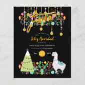 Feliz Navidad Fiesta Invitation Folk Flower BUDGET (Voorkant)