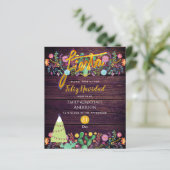 Feliz Navidad Fiesta Paars Gold Budget Cacti Folk (Staand voorkant)