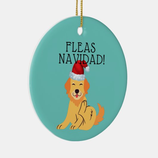 Feliz Navidad "Fleas Navidad" Funny Cute Ornament (Rechts)