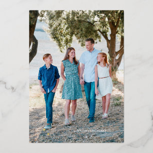 Feliz Navidad Folie Kerstmis Fotokaart Feestdagenkaart