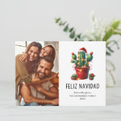 Feliz Navidad Foto Kerstkaarten Feestdagenkaart (Staand voorkant)