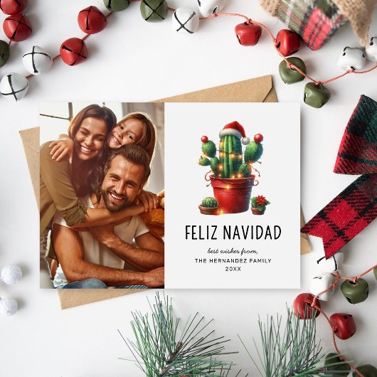 Feliz Navidad Foto Kerstkaarten Feestdagenkaart