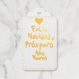 Feliz Navidad Foto Spaanse Xmas Feestdagen Cadeaulabels