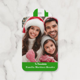 Feliz Navidad Foto Spaanse Xmas Feestdagen Cadeaulabels