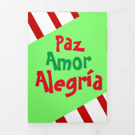 Feliz Navidad Foto Spaanse Xmas Feestdagen Drieluik Wenskaart