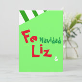 Feliz Navidad Foto Spaanse Xmas Feestdagen Kaart (Staand voorkant)