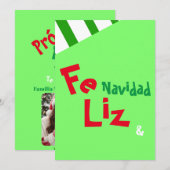 Feliz Navidad Foto Spaanse Xmas Feestdagen Kaart (Voorkant / Achterkant)