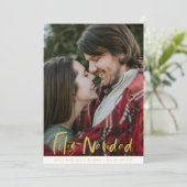 Feliz Navidad-fotokerstfeestkaart Feestdagenkaart (Staand voorkant)