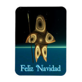 Feliz Navidad - Fractal Inuit Hunter Magneet (Verticaal)