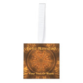 Feliz Navidad - Fractal Wood Carving Decoratie (Voorkant)