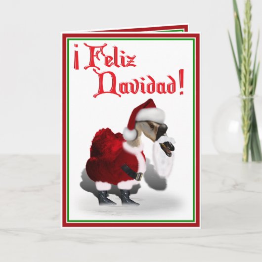 Feliz Navidad - Gekke kerstman Feestdagen Kaart (Voorkant)