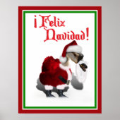 Feliz Navidad - Gekke kerstman Poster (Voorkant)
