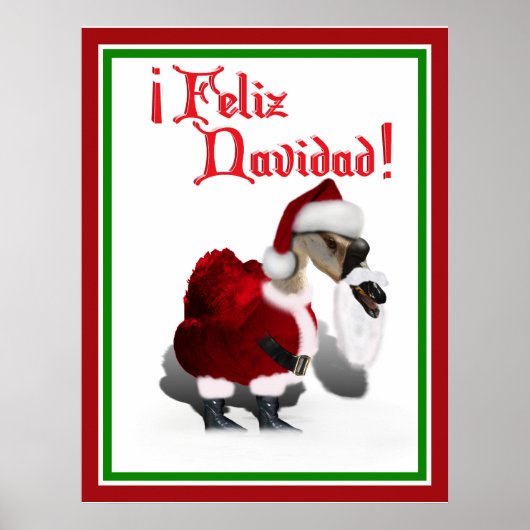 Feliz Navidad - Gekke kerstman Poster (Voorkant)