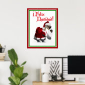 Feliz Navidad - Gekke kerstman Poster (Thuiskantoor)