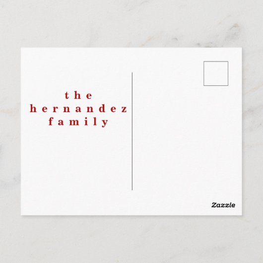 Feliz Navidad - Gepersonaliseerde rode kerst Briefkaart (Achterkant)