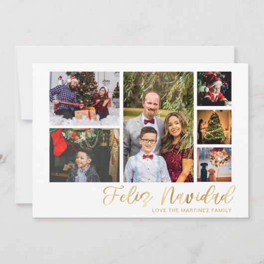 Feliz Navidad Gold 6 Foto (Voorkant)