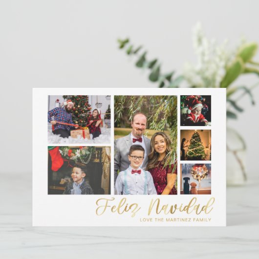 Feliz Navidad Gold 6 Foto (Staand voorkant)