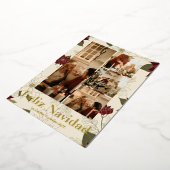 Feliz Navidad Gold Dorado Christmas Folie Feestdagenkaart (Gedraaid)