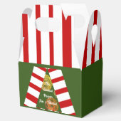 Feliz Navidad Golden Sparkles Kerstboom Bedankdoosjes (Geopend)