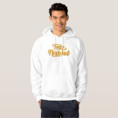 "Feliz Navidad" Goldener Schriftzug Spanisch Hoodie (Voorkant volledig)