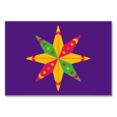 Feliz Navidad Green Cactus op Paars Kaart (Achterkant)