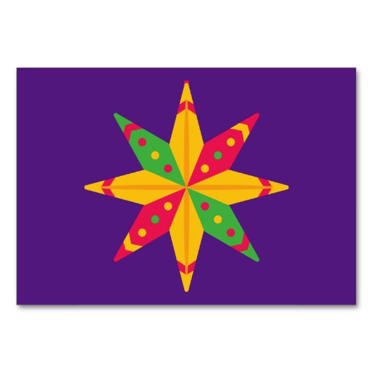 Feliz Navidad Green Cactus op Paars Kaart (Achterkant)