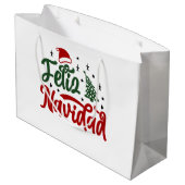 Feliz Navidad Groot Cadeauzakje (Achterkant Gekanteld)