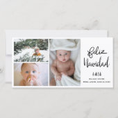 Feliz Navidad | Handgeschreven scriptvakantiefoto Feestdagenkaart (Voorkant)