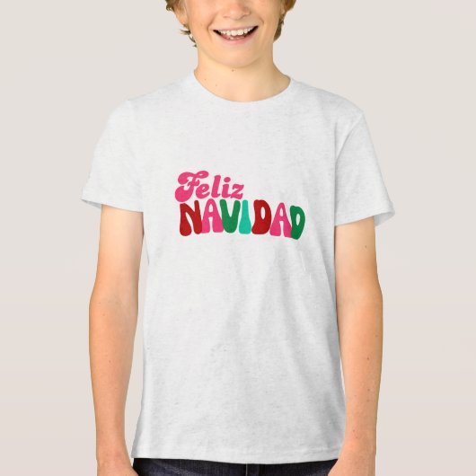 Feliz Navidad - Heldere Maximalist Tri-Blend Shirt (Voorkant)