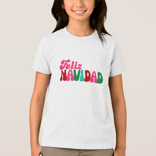 Feliz Navidad - Heldere Maximalist Tri-Blend Shirt (Voorkant)