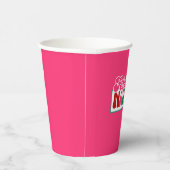 Feliz Navidad - Helderroze Papieren Bekers (Rechts)