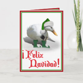 Feliz Navidad - Helper Elf Duck van Santa Feestdagen Kaart