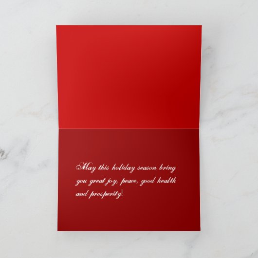 Feliz Navidad Holiday Kaart (Binnen)