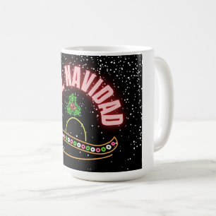 Feliz Navidad Holiday Neon Koffiemok