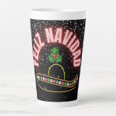 Feliz Navidad Holiday Neon Latte Mok (Voorkant)