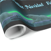 Feliz Navidad - Ice Edge Polar Beer Cadeaupapier (Rol Hoek)