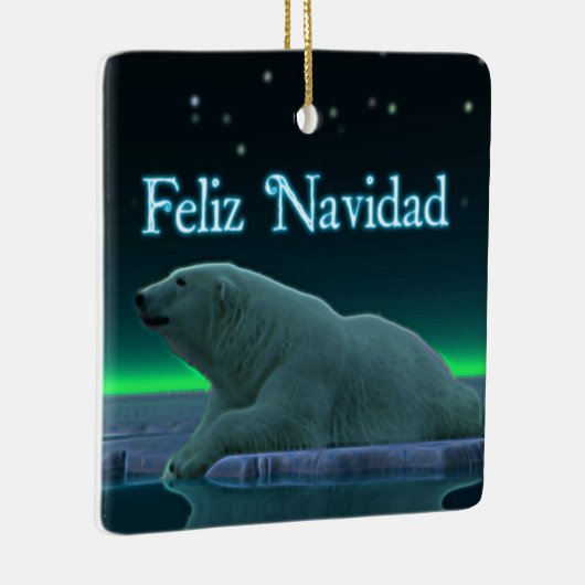 Feliz Navidad - Ice Edge Polar Beer Keramisch Ornament (Rechts)