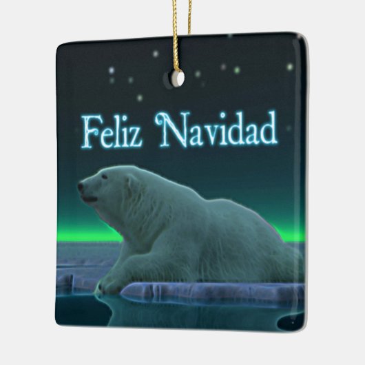 Feliz Navidad - Ice Edge Polar Beer Keramisch Ornament (Links)