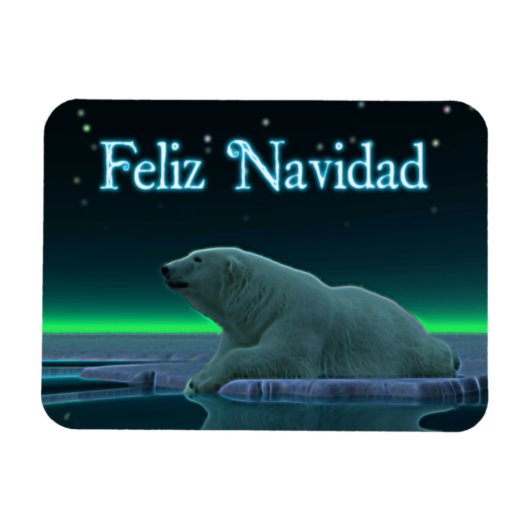 Feliz Navidad - Ice Edge Polar Beer Magneet (Horizontaal)