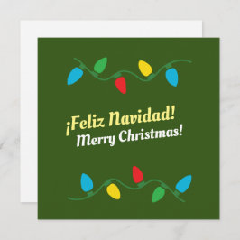"Feliz Navidad" in het Engels en Spaans Holiday Ca Feestdagenkaart