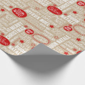 Feliz Navidad Joyeux Noel Buon Natale Cadeaupapier (Hoek)