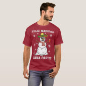 Feliz Navidad Juana Party Cool Gifts Mexican T-shirt (Voorkant volledig)