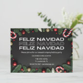 Feliz Navidad Kantoor Bedrijf Kerstfeest Kaart (Staand voorkant)