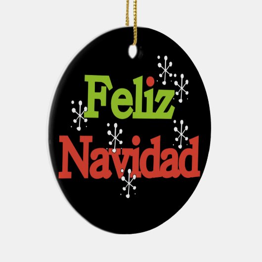 Feliz Navidad Keepsake Ornament (Rechts)