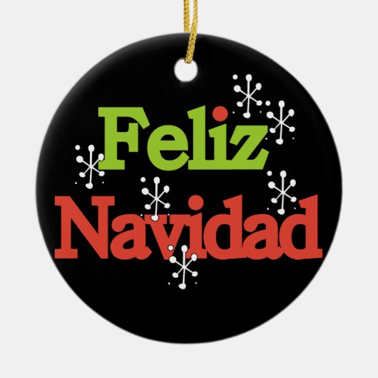 Feliz Navidad Keepsake Ornament (Voorkant)