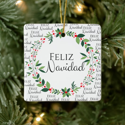 Feliz Navidad keramisch keramisch sieraad Keramisch Ornament (Boom)